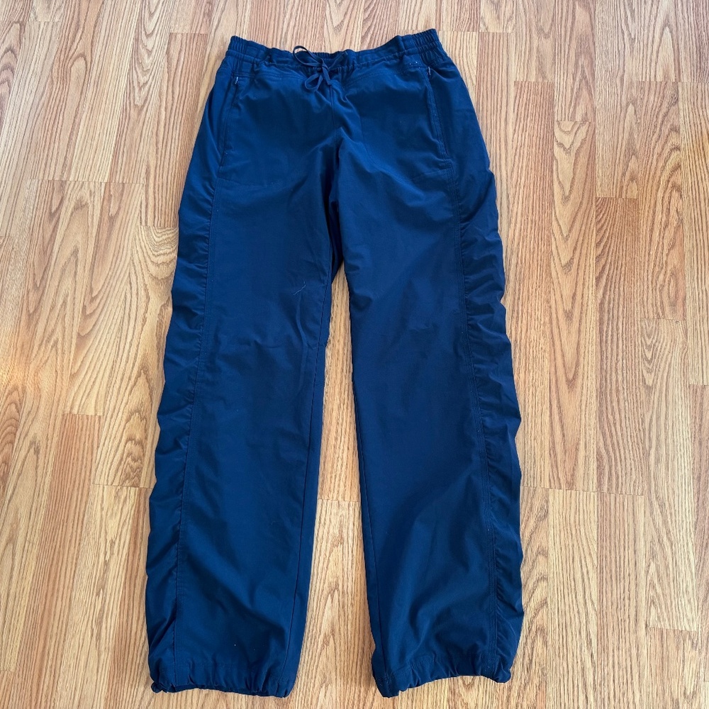 Athleta Navy Track Pants with Liner